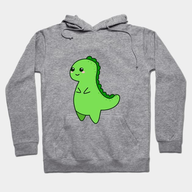 Kawaii Cute T-rex Hoodie by theglaze